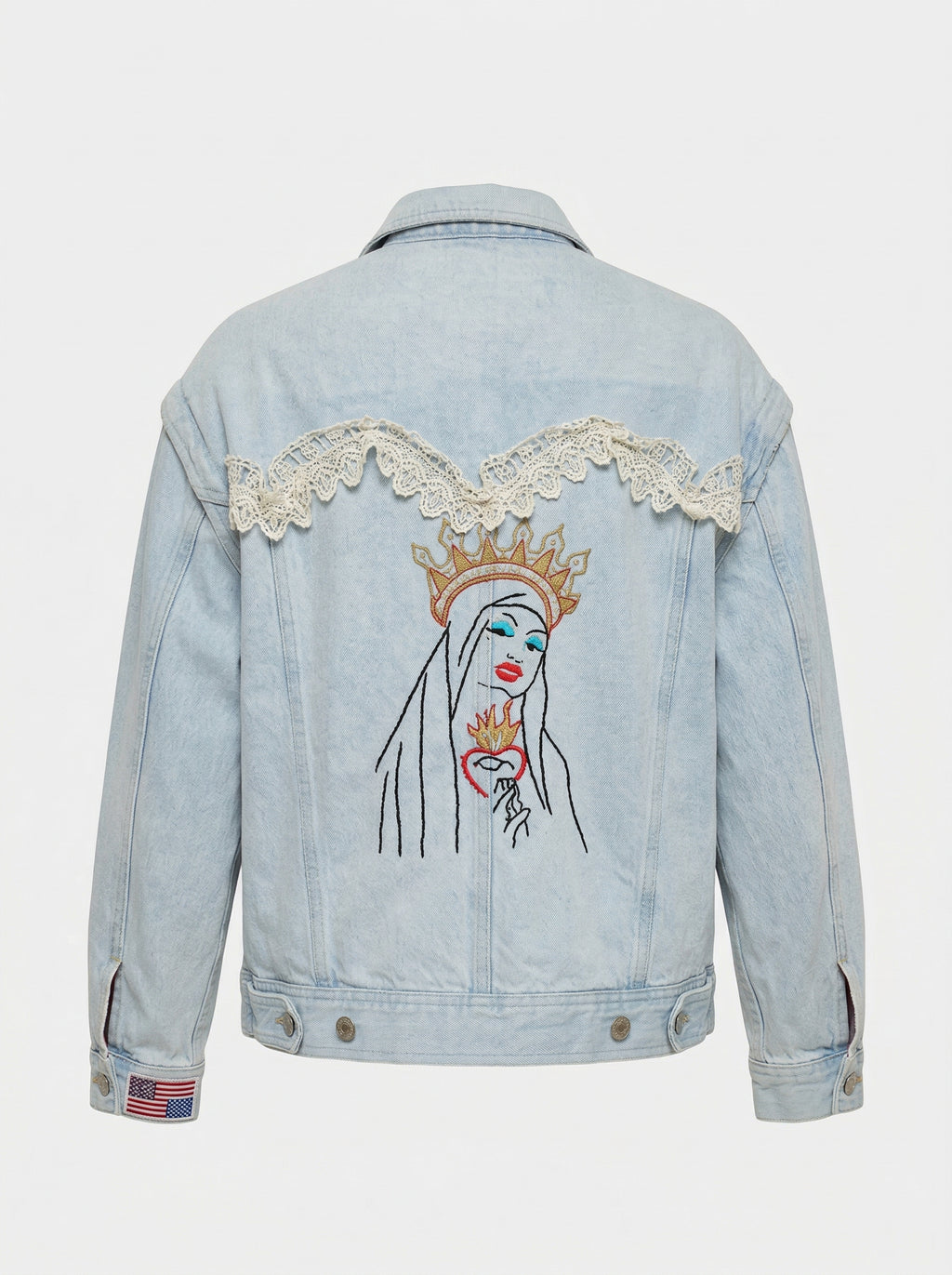 Giubbetto jeans PRAY FOR US