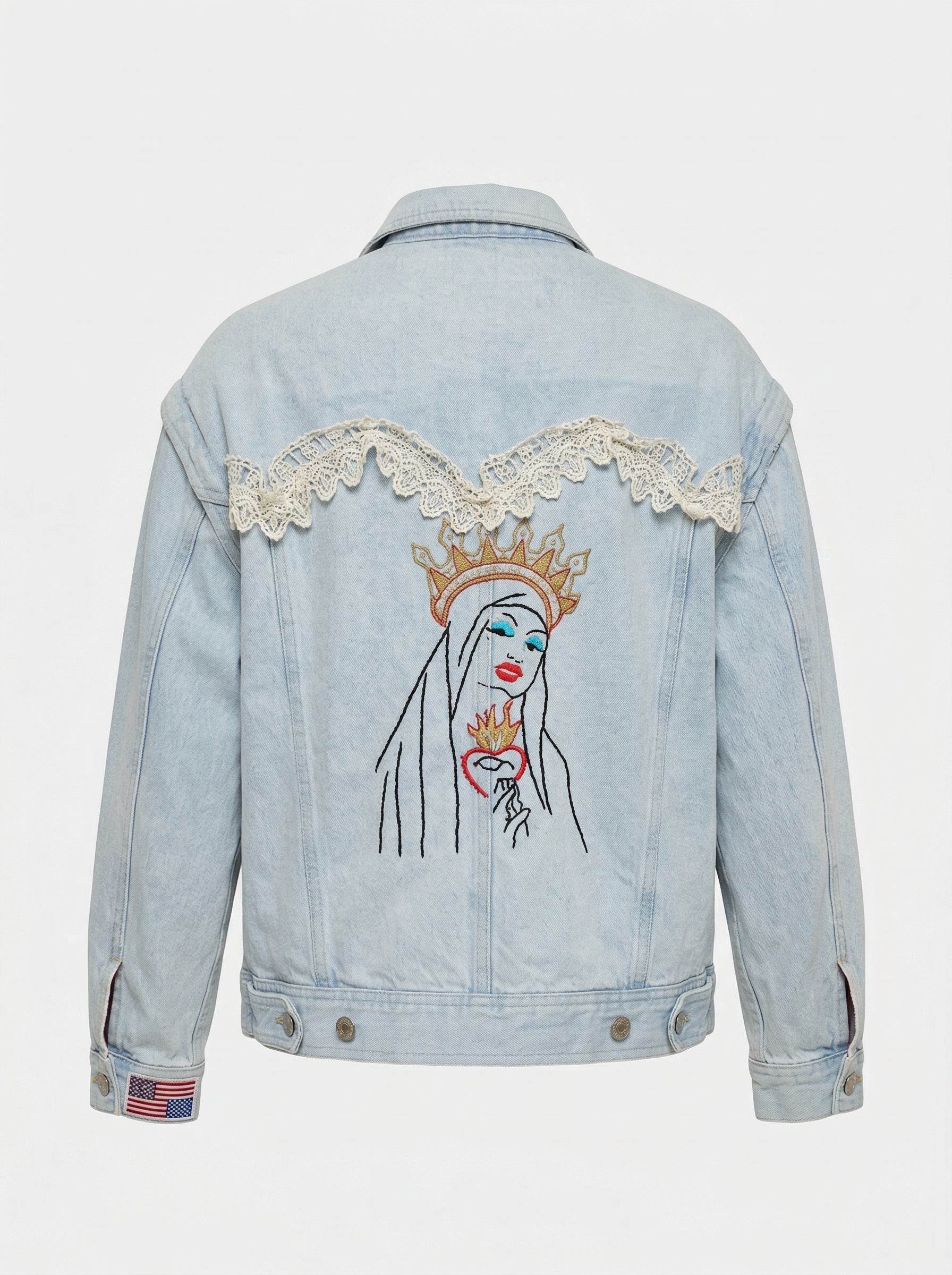 Giubbetto jeans PRAY FOR US